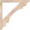 Ekena Millwork Olympic Arts and Crafts Smooth Bracket w/ Offset Brace, Douglas Fir, 5 1/2"W x 48"D x 48"H BKT0604X48X48OLY03SDF - alternate 4
